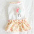 Petstyle spring and summer new floral dress small fresh dress dog clothes cat skirt