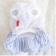 Petstyle spring and summer new fresh cotton yarn striped skirt dress dog clothes cat skirt