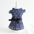 Petstyle spring and summer new star belt skirt small flying sleeve dress dog clothes cat skirt