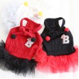 Petstyle spring and summer new color ball bow suspender skirt cute pettiskirt dog clothes cat