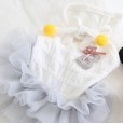 Petstyle spring and summer new color ball bow suspender skirt cute pettiskirt dog clothes cat