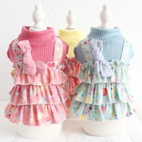 Petstyle spring and summer new candy color cake skirt sweet dress dog clothes cat skirt