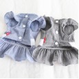 Petstyle spring and summer new simple cotton yarn maid skirt dress dog clothes cat skirt