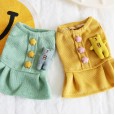 Petstyle autumn and winter sweater bear bear star buckle dress pet clothes dog clothing cat clothing