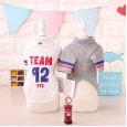 Petstyle pet dog bottoming shirt autumn new 92 letter sports knitted teddy bear