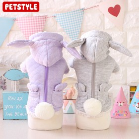 Petstyle autumn and winter plain fabric bunny rabbit Teddy pet dog autumn and winter clothes