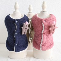 Petstyle autumn and winter new bear warm cotton vest pet clothes dog clothing