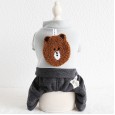 Petstyle autumn and winter new big bear head four-legged clothes pet clothes dog clothing