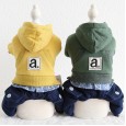 Petstyle autumn and winter new A letter fake two-piece four-legged clothes pet clothes dog clothing