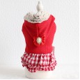 Petstyle Autumn and Winter New Dalian Hat Plaid Skirt Pet Clothes Dog Clothing