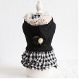 Petstyle Autumn and Winter New Dalian Hat Plaid Skirt Pet Clothes Dog Clothing