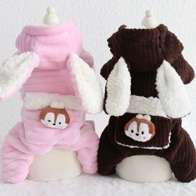Petstyle autumn and winter new soft cotton squirrel four-legged clothes pet clothes dog clothing