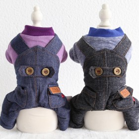 Petstyle autumn and winter new simple big strap four-legged clothes pet clothes dog clothing