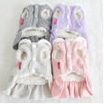 Petstyle autumn and winter new sweet rabbit wool skirt pet clothes dog clothing