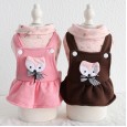 Petstyle autumn and winter new small fox strap dress pet clothes dog clothing
