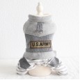 Petstyle autumn and winter new ARMY retro striped four-legged clothes pet clothes dog clothing
