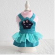 Petstyle autumn and winter new cloud stars stripe velvet strap dress pet clothes dog clothing