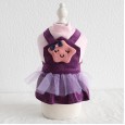 Petstyle autumn and winter new cloud stars stripe velvet strap dress pet clothes dog clothing
