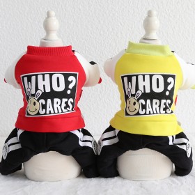 Petstyle autumn and winter new smiley ribbon four-legged clothes pet clothes dog clothing