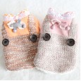 Petstyle autumn and winter new lace collar round buckle straps pet clothes dog clothes