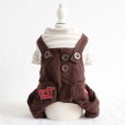 Petstyle autumn and winter new striped ROCK big denim four-legged clothes pet clothes dog clothing