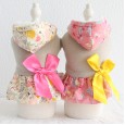 Petstyle autumn and winter new flower bow hooded skirt pet clothes dog clothing