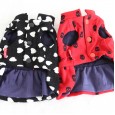 Petstyle autumn and winter new bow wool skirt pet clothes dog clothing