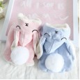 petstyle winter sweet sleeping rabbit fur ball fleece pet clothes dog warm two-layer clothes funny transformation
