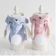 petstyle winter sweet sleeping rabbit fur ball fleece pet clothes dog warm two-layer clothes funny transformation