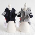 Petstyle autumn and winter imitation wooden button coat pet clothes dog clothing slim hoodie gown