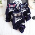 Petstyle Winter Model X Plaid College Strap Four-Piece Pet Clothes Dog Clothing Cowboy Strap