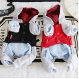 Petstyle Autumn and Winter English Plaid Four-Piece Pet Clothes Dog Clothing Evening Cotton