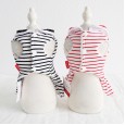 petstyle autumn and winter big bow striped skirt pet dog cotton skirt plus velvet bib cat owner