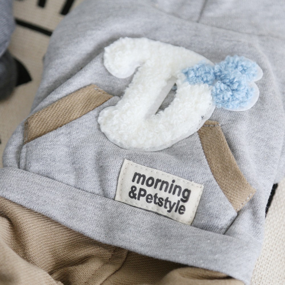 Petstyle autumn and winter D letter four-legged clothes pet clothes dog clothing one-piece cotton 4 foot clothes
