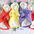 Petstyle autumn and winter fruit patch sweater pet clothes dog clothing thick quilted cat clothing