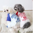 Petstyle autumn and winter new letters three-color belt four-legged clothes plus velvet thickening pet home service freight service