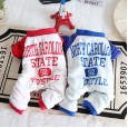 Petstyle autumn and winter new letters three-color belt four-legged clothes plus velvet thickening pet home service freight service