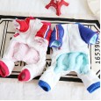 Petstyle autumn and winter new letters three-color belt four-legged clothes plus velvet thickening pet home service freight service