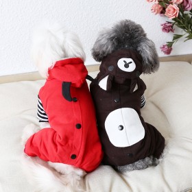 Autumn and winter 4-legged bear devil four-legged clothes pet clothes dog clothing jumpsuit