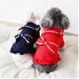 Petstyle autumn and winter navy collar butterfly skirt pet clothes dog clothes festival celebration cat clothes