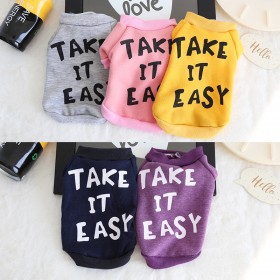 Petstyle autumn and winter simple multicolor sweater pet clothes dog clothes cat cool dog coat