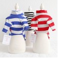 Petstyle autumn and winter new seven-color wide stripe bottoming shirt pet casual clothes puppy dog cat