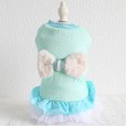 Autumn and winter clothing five-color bow cotton skirt thick warm pet clothes dog clothing