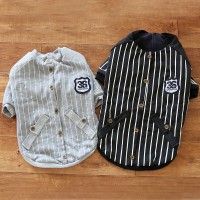 petstyle pet autumn and winter models new 36 striped big dog clothes golden retriever husky allah clothes