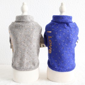Autumn and winter new bronzing sweater base shirt pet clothes dog clothing