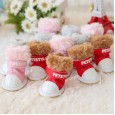 Petstyle autumn and winter embroidered warm boots non-slip wear-resistant shoes pet shoes dog shoes