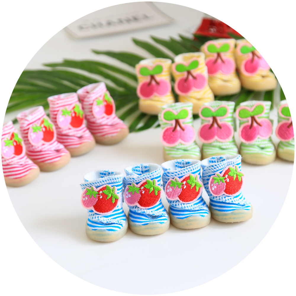 Petstyle spring and summer fruit striped shoes non-slip wear-resistant shoes pet shoes dog shoes