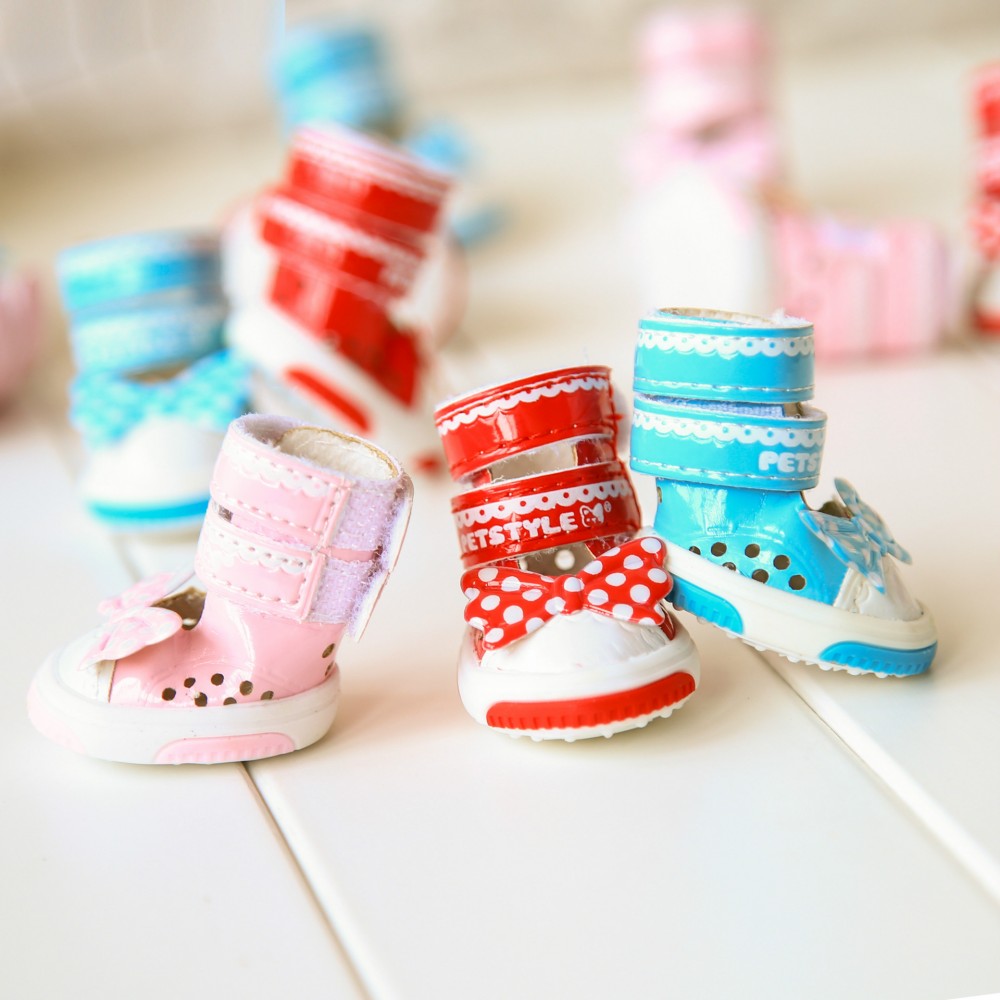 Petstyle spring and summer sweet bow breathable sandals non-slip wear-resistant pet shoes dog shoes