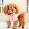 Dog spring fleece guard clothes ornament pink lace hat embroidery ice cream lady Teddy bear bear pet clothing