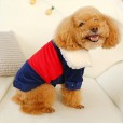 Teddy bear puppies autumn and winter new pets have paid for color matching corduroy double-padded coats to keep warm and velvet dog clothes
